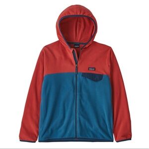 PATAGONIA Kid's Micro D Snap-T Hooded Full Zip Fleece Sweatshirt NWT